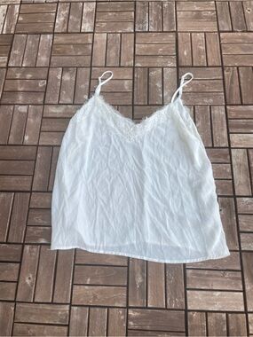 bp. White Lace Trim Camisole Top